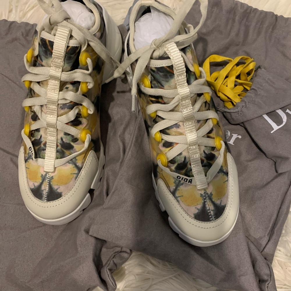 RARE !New Dior  floral print d-connect sneaker size 37